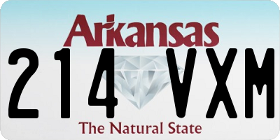 AR license plate 214VXM