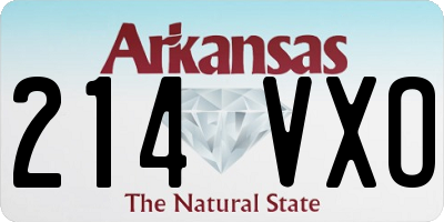 AR license plate 214VXO