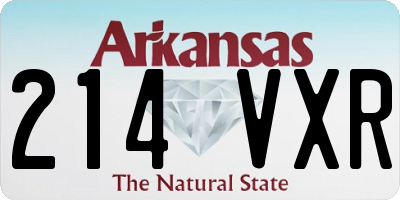 AR license plate 214VXR