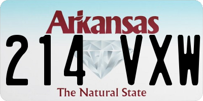 AR license plate 214VXW