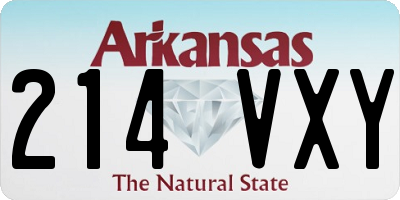 AR license plate 214VXY