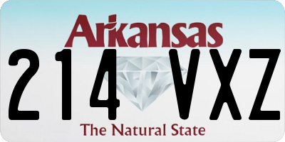 AR license plate 214VXZ