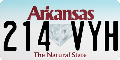 AR license plate 214VYH