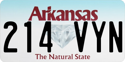 AR license plate 214VYN