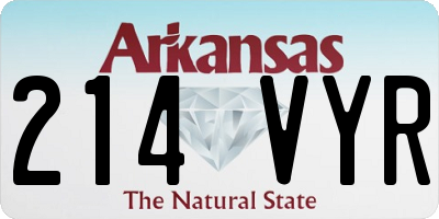 AR license plate 214VYR