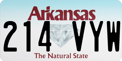 AR license plate 214VYW