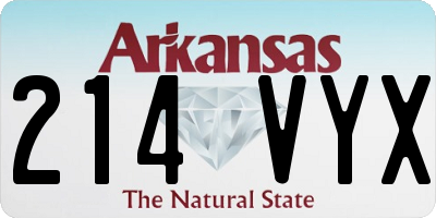 AR license plate 214VYX