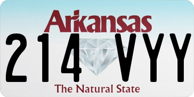 AR license plate 214VYY