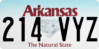 AR license plate 214VYZ