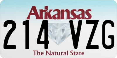 AR license plate 214VZG