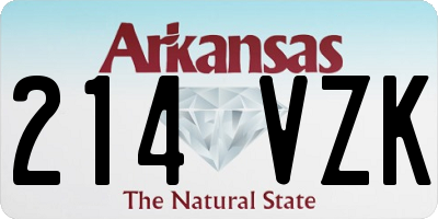 AR license plate 214VZK