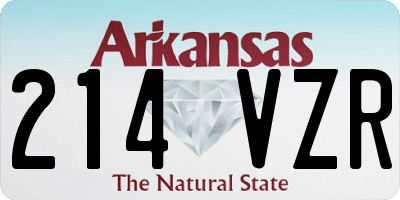 AR license plate 214VZR