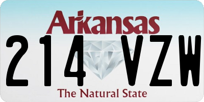 AR license plate 214VZW