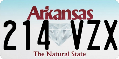 AR license plate 214VZX