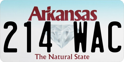 AR license plate 214WAC