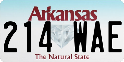 AR license plate 214WAE