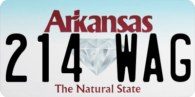 AR license plate 214WAG