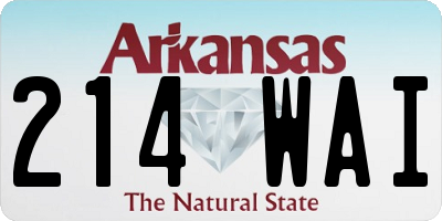 AR license plate 214WAI