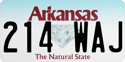 AR license plate 214WAJ