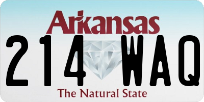 AR license plate 214WAQ