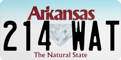 AR license plate 214WAT