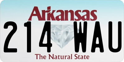 AR license plate 214WAU