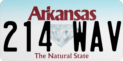 AR license plate 214WAV