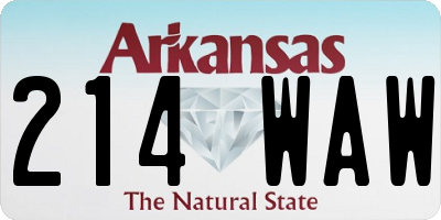 AR license plate 214WAW