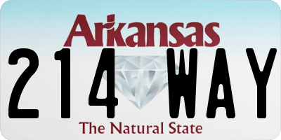 AR license plate 214WAY