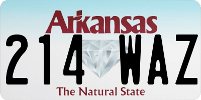 AR license plate 214WAZ