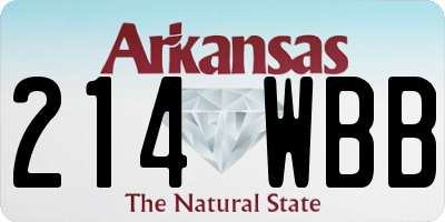 AR license plate 214WBB