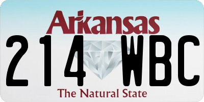 AR license plate 214WBC