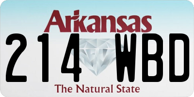 AR license plate 214WBD