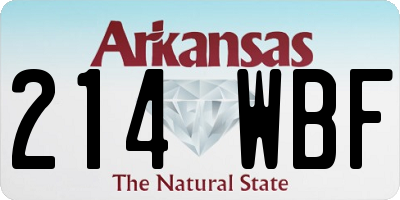 AR license plate 214WBF