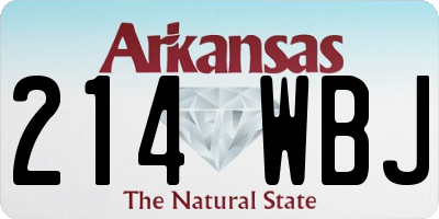 AR license plate 214WBJ