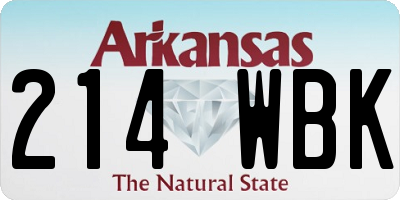 AR license plate 214WBK