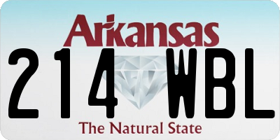 AR license plate 214WBL