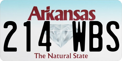 AR license plate 214WBS
