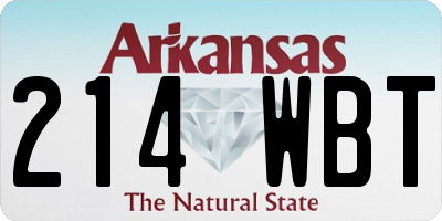 AR license plate 214WBT