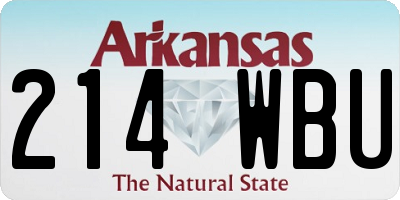 AR license plate 214WBU