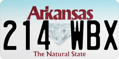 AR license plate 214WBX