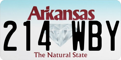 AR license plate 214WBY