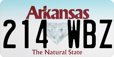AR license plate 214WBZ