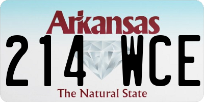 AR license plate 214WCE