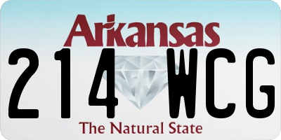 AR license plate 214WCG
