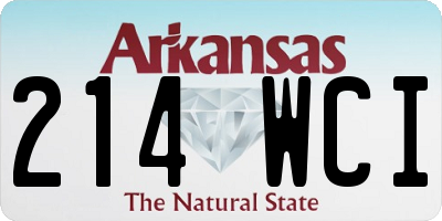 AR license plate 214WCI