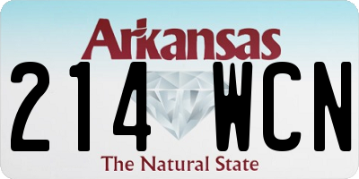 AR license plate 214WCN