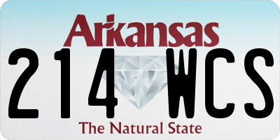 AR license plate 214WCS