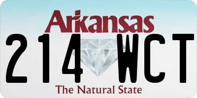 AR license plate 214WCT