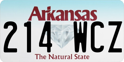 AR license plate 214WCZ